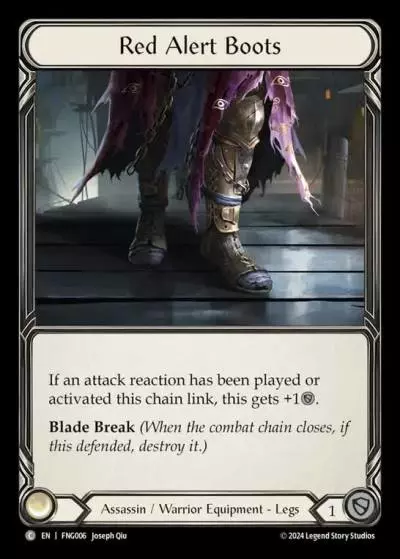 Red Alert Boots FNG006 - The Hunted Blitz Deck - Fang - Flesh and blood card