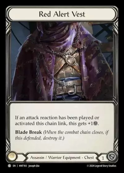 Red Alert Vest HNT193 - The Hunted - Flesh and blood card