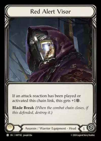Red Alert Visor HNT192 - The Hunted - Flesh and blood card