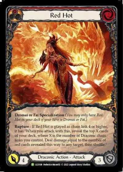 Red Hot RED LGS108-RF - Armory - Season 7 - Flesh and blood card