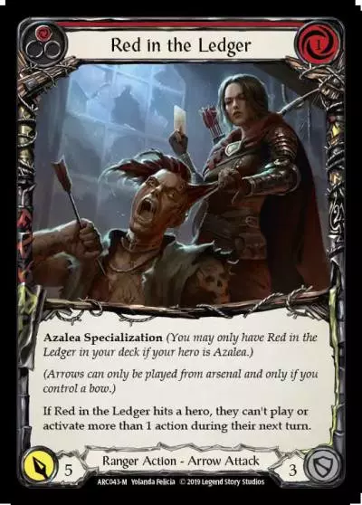 Red in the Ledger RED ARC043 - Arcane Rising - Flesh and blood card