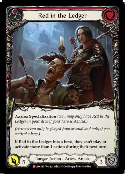 Red in the Ledger RED U-ARC043-RF - Arcane Rising - Unlimited - Flesh and blood card