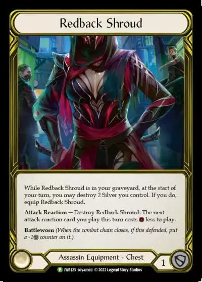 Redback Shroud FAB123-GF - Premier Organized Play - Outsiders - Flesh and blood card