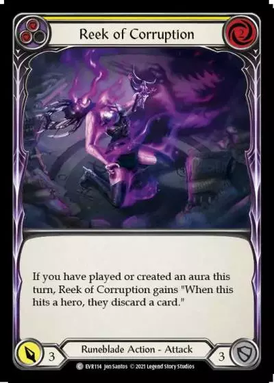 Reek of Corruption YELLOW EVR114 - Everfest - Flesh and blood card