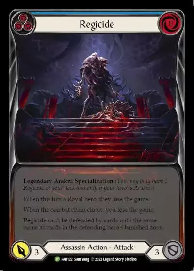 Regicide BLUE FAB122-RF - Pre-release - Dynasty - Flesh and blood card