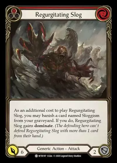 Regurgitating Slog RED R-WTR197 - Welcome to Rathe - Unlimited Revised - Flesh and blood card