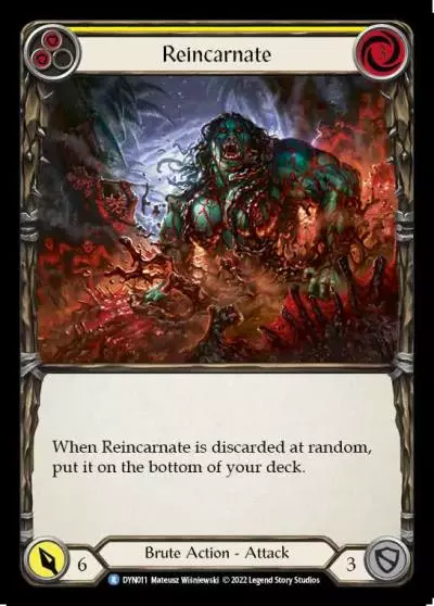 Reincarnate YELLOW DYN011 - Dynasty - Flesh and blood card