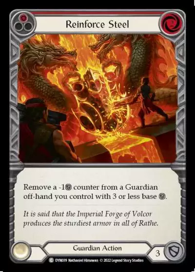 Reinforce Steel RED DYN039 - Dynasty - Flesh and blood card