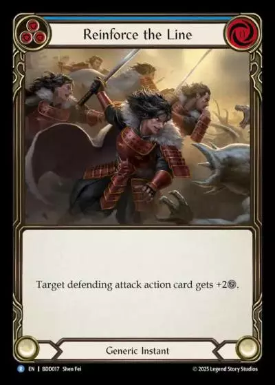 Reinforce the Line BLUE BDD017 - Bravo Demo Deck - Flesh and blood card