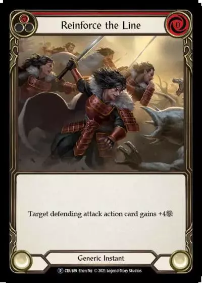Reinforce the Line RED U-CRU189-RF - Crucible of War - Unlimited - Flesh and blood card
