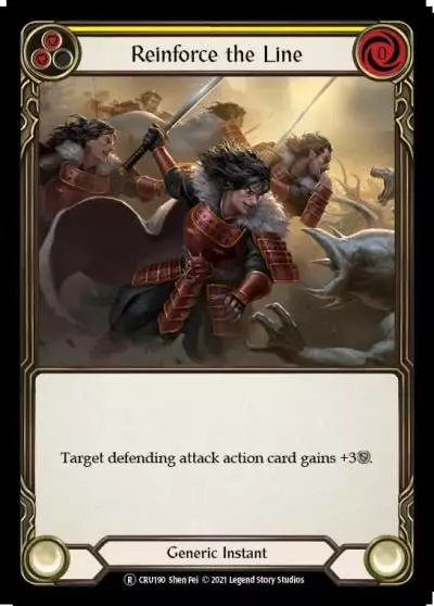 Reinforce the Line YELLOW U-CRU190 - Crucible of War - Unlimited - Flesh and blood card
