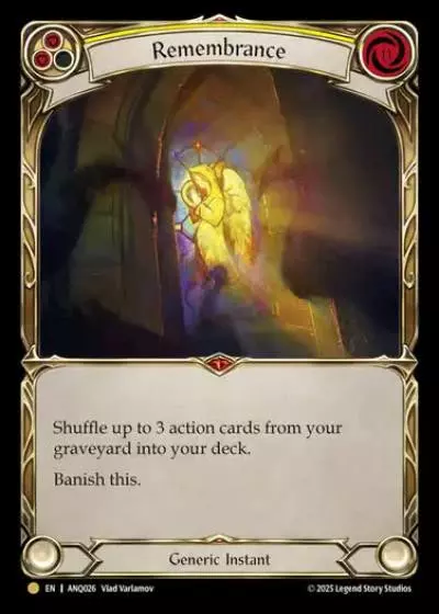 Remembrance ANQ026 - Compendium of Rathe - Antiquity Pack - Flesh and blood card