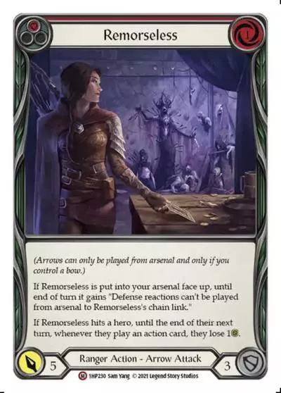 Remorseless RED 1HP230 - History Pack 1 - Flesh and blood card
