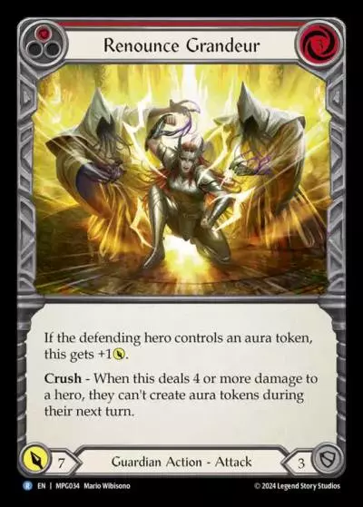 Renounce Grandeur RED MPG034 - Mastery Pack Guardian - Flesh and blood card