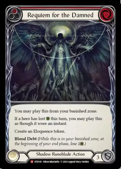 Requiem for the Damned RED DTD141 - Dusk till Dawn - Flesh and blood card