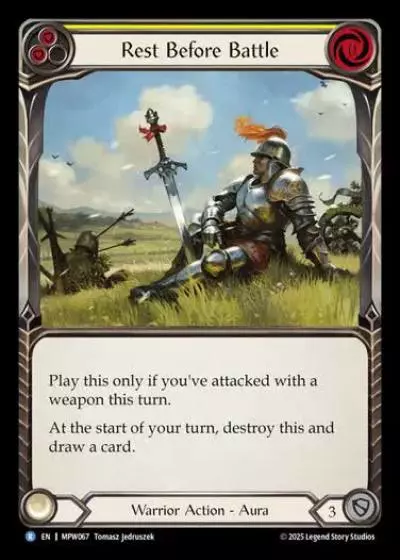 Rest Before Battle MPW067 - Mastery Pack Warrior - Flesh and blood card
