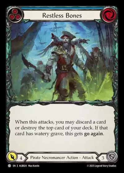 Restless Bones BLUE AGB024 - Armory Deck - Gravy Bones - Flesh and blood card