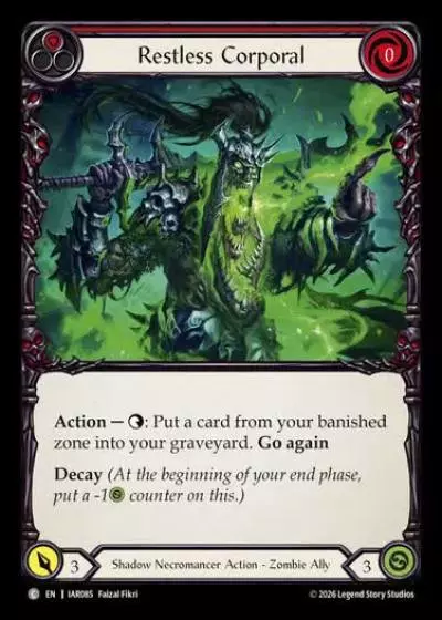 Restless Corporal IAR085 - Usurp the Shadow Throne - Flesh and blood card