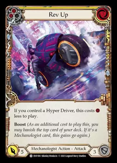 Rev Up YELLOW EVO184 - Bright Lights - Flesh and blood card