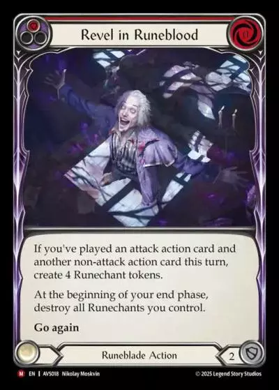 Revel in Runeblood RED AVS018 - Armory Deck Legends - Viserai, Rune Blood - Flesh and blood card