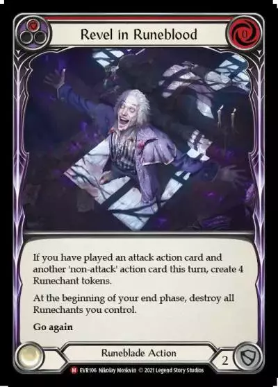 Revel in Runeblood RED EVR106 - Everfest - Flesh and blood card