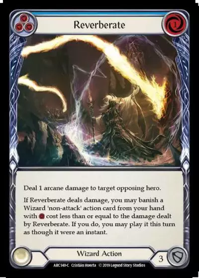 Reverberate BLUE ARC140 - Arcane Rising - Flesh and blood card
