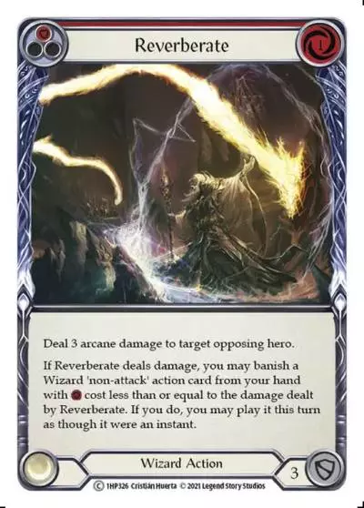 Reverberate RED 1HP326 - History Pack 1 - Flesh and blood card
