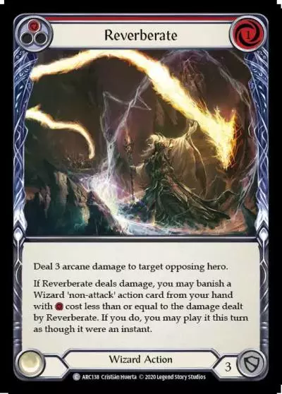 Reverberate RED U-ARC138-RF - Arcane Rising - Unlimited - Flesh and blood card