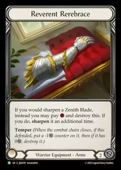 Reverent Rerebrace JDG074-CF - Judge Pack - Season 10 - Flesh and blood card