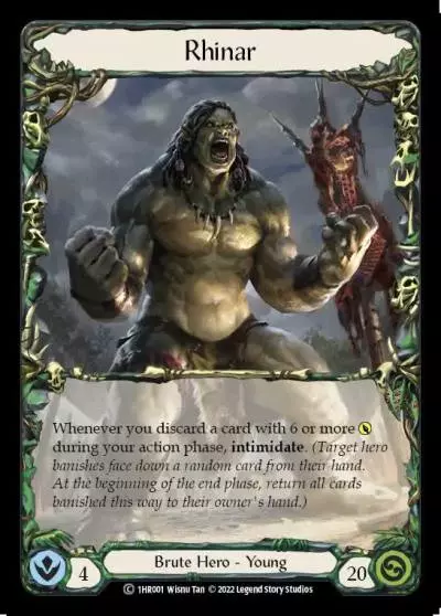 Rhinar 1HR001 - Rhinar - Blitz Deck - Flesh and blood card