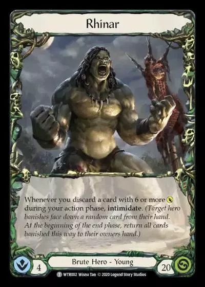 Rhinar R-WTR002 - Welcome to Rathe - Unlimited Revised - Flesh and blood card