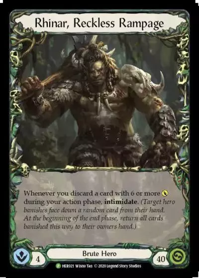 Rhinar, Reckless Rampage HER021-RF - Buy-a-Box - Crucible of War - Flesh and blood card