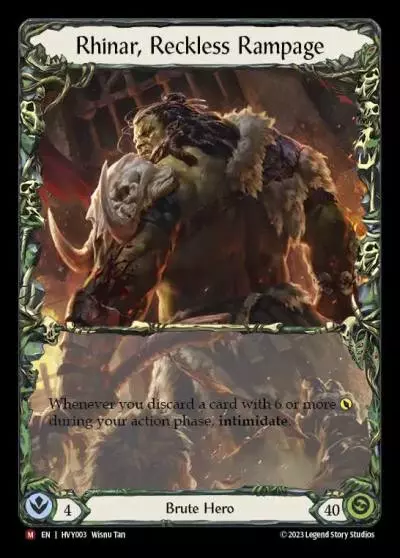 Rhinar, Reckless Rampage HVY003 - Heavy Hitters - Flesh and blood card