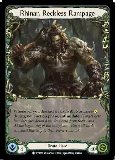 Rhinar, Reckless Rampage U-WTR001 - Welcome to Rathe - Unlimited - Flesh and blood card