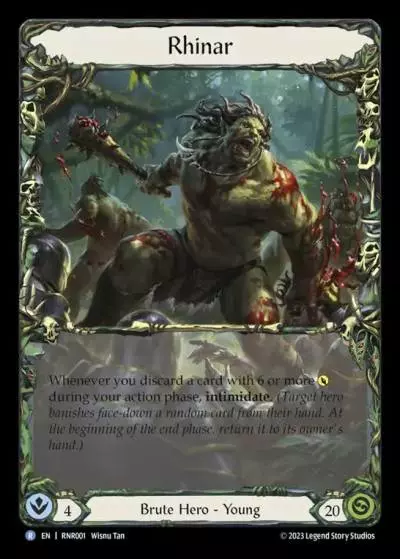 Rhinar RHI001-RF - Rhinar - Heavy Hitters Blitz Deck - Flesh and blood card