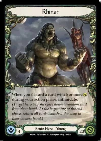 Rhinar XXX003 - Organized Play Support - Limited Calling 2019 - Flesh and blood card