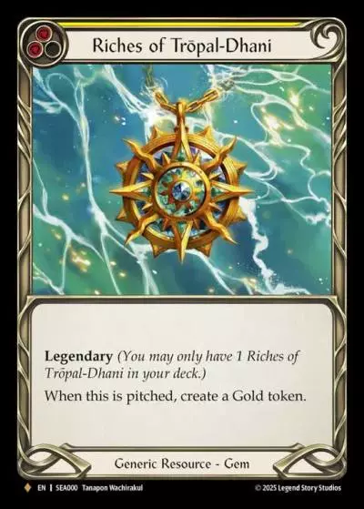 Riches of Trōpal-Dhani YELLOW SEA000-RF - High Seas - Flesh and blood card