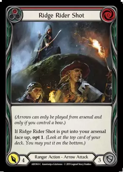 Ridge Rider Shot RED ARC063 - Arcane Rising - Flesh and blood card