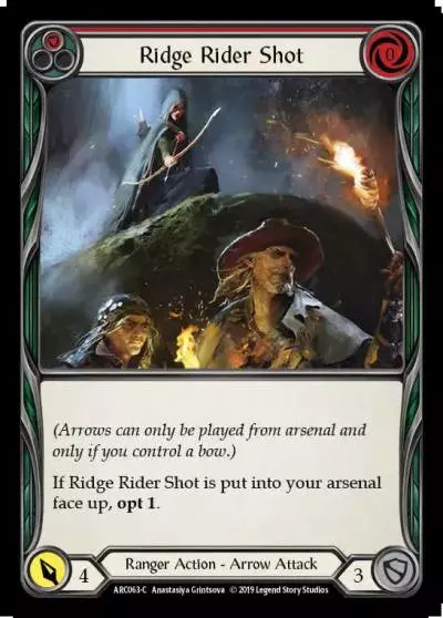 Ridge Rider Shot RED ARC063-RF - Arcane Rising - Flesh and blood card