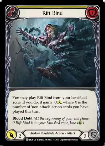 Rift Bind YELLOW MON175 - Monarch - Flesh and blood card