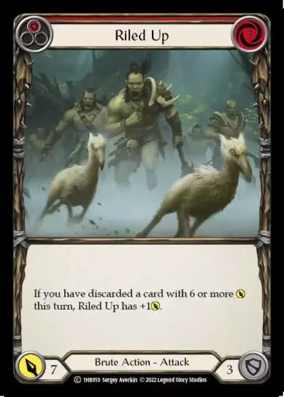 Riled Up RED 1HR010 - Rhinar - Blitz Deck - Flesh and blood card