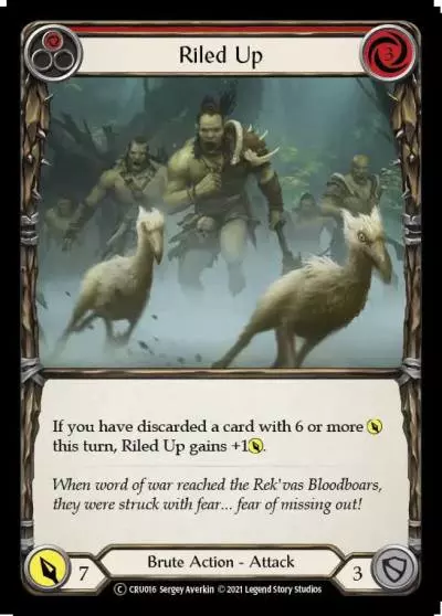 Riled Up RED U-CRU016-RF - Crucible of War - Unlimited - Flesh and blood card