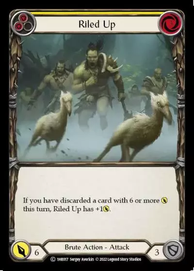 Riled Up YELLOW 1HR017 - Rhinar - Blitz Deck - Flesh and blood card