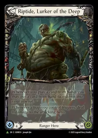 Riptide, Lurker of the Deep GEM033-CF - GEM - Pack 2 - Flesh and blood card