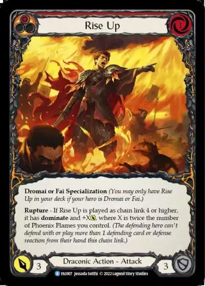 Rise Up RED FAI007 - Fai - Blitz Deck - Flesh and blood card