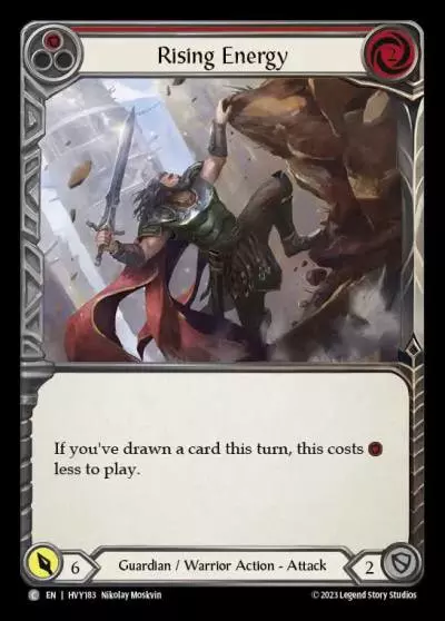 Rising Energy RED HVY183 - Heavy Hitters - Flesh and blood card