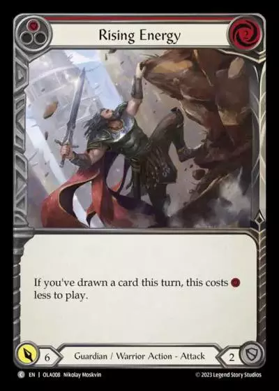 Rising Energy RED OLA008 - Olympia - Heavy Hitters Blitz Deck - Flesh and blood card