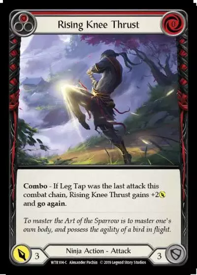 Rising Knee Thrust RED WTR104 - Welcome to Rathe - Flesh and blood card