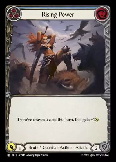 Rising Power BLUE HVY148 - Heavy Hitters - Flesh and blood card