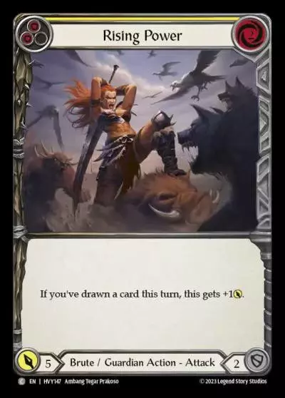 Rising Power YELLOW HVY147-RF - Heavy Hitters - Flesh and blood card